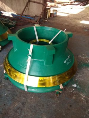 52 SBS Piezas de repuesto de trituradora de conos Cubo de revestimiento cóncavo y manto utilizado para la extracción de mineral