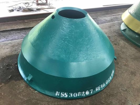 Alta minería de acero con manganeso Symons piezas de repuesto de triturador de cono HP300 HP400 HP500 manto y cóncavo del revestimiento de la taza
