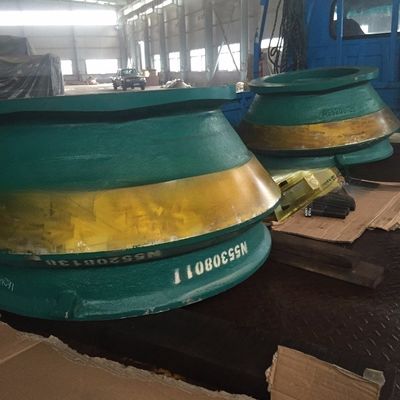 Alta minería de acero con manganeso Symons piezas de repuesto de triturador de cono HP300 HP400 HP500 manto y cóncavo del revestimiento de la taza