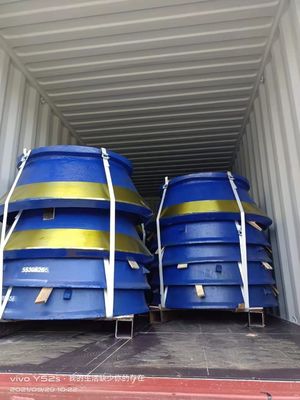 Aplicación a HP300 HP400 Cone Crusher Cuenco de revestimiento y mantel de piezas de desgaste de fundición procesado