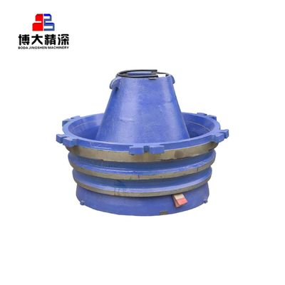 Minería de mineral aceptable OEM Mantle Bowl Liner Cone Crusher Usar piezas de repuesto GP100S 200S 300S 500S