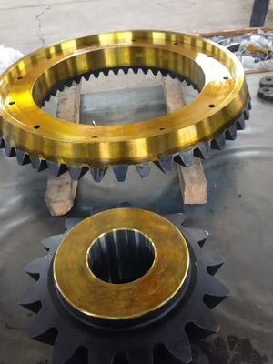 Acero carbono Minería de Piedra Cone trituradora de piezas de engranaje de accionamiento Par caliente en venta Color original