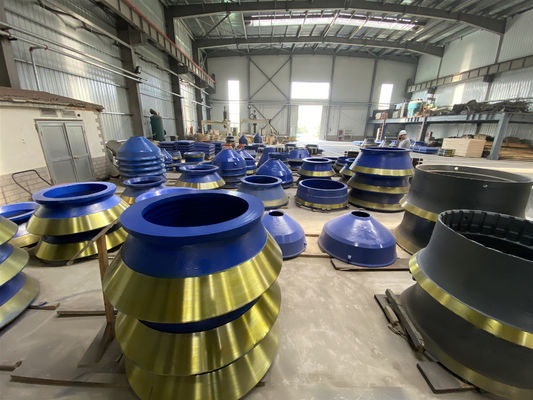 Conmoción de energía para minería HP4 Conmoción de cono Partes de desgaste Mantela y Cóncava con proceso de mecanizado
