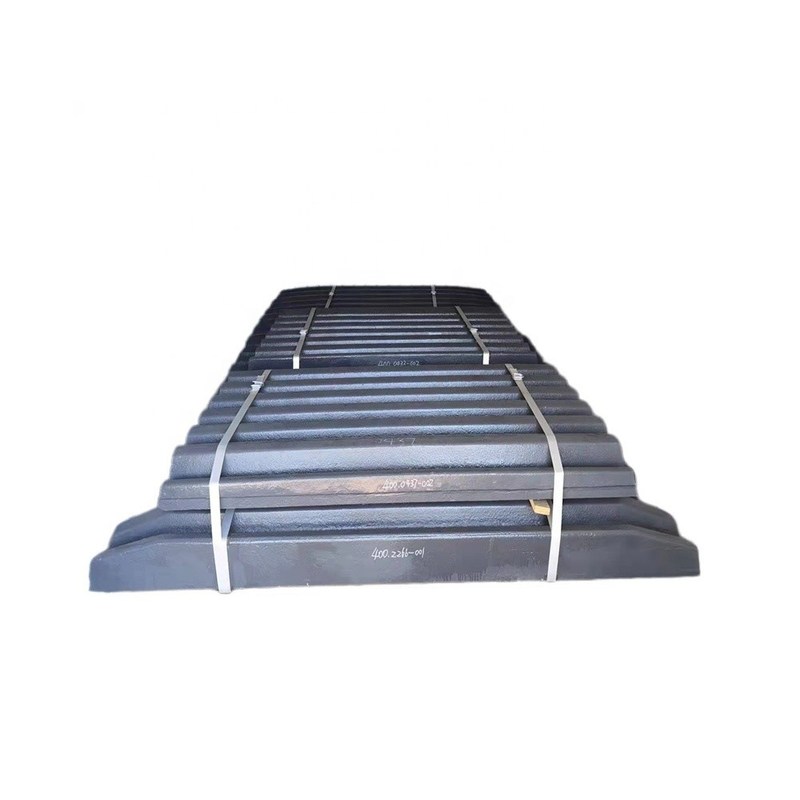 Placas de acero de alto manganeso basadas en dibujos para piezas de placas oscilantes de trituradoras de mandíbulas CJ613
