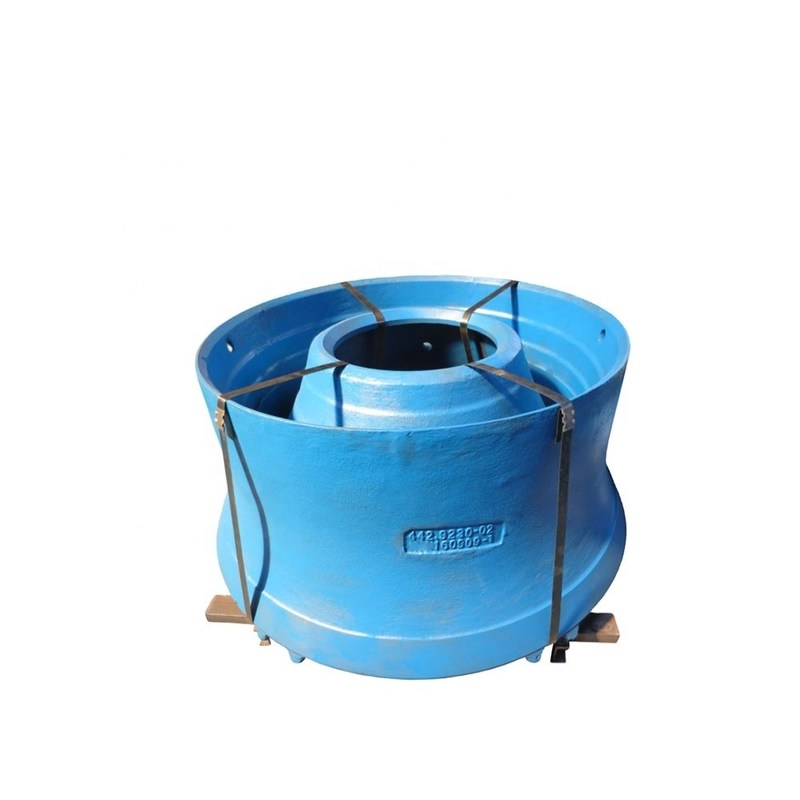 Mantel y Cóncavo para trituradora de cono partes de desgaste Peso de la placa KG 1000 Diseño duradero